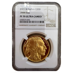 American Buffalo 1 oz Gold 2021 NGC PF70 Ultra Cameo