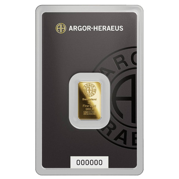 Златно кюлче Argor-Heraeus 2 г