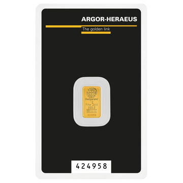 Златно кюлче Argor-Heraeus 1 г злато