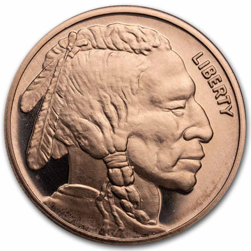 Indian Head Buffalo 1 uncja Miedzi
