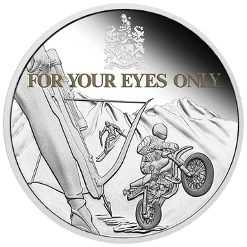 Tuvalu: For Your Eyes Only kolorowany 40. rocznica filmu 1 uncja Srebra 2021 Proof