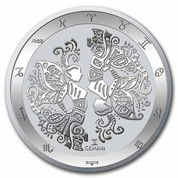 Tokelau: Zodiac Series - Bliźnięta 1 uncja Srebra 2022 (Milkspot) 