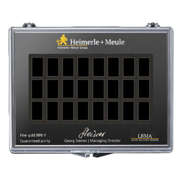 Box Heimerle Meule UnityBar Collection dla 50 x 1 gram Złota (pusty)