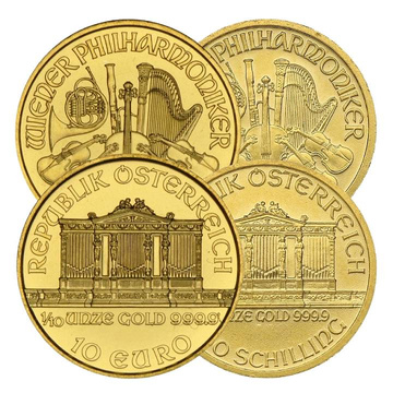 Wiedeński Filharmonik 1/10 uncji Złota - Różne Roczniki