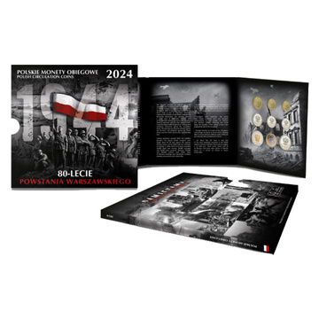 Polskie Monety Obiegowe "80-lecie Powstania Warszawskiego"- zestaw monet 1 gr - 5 zł 2024