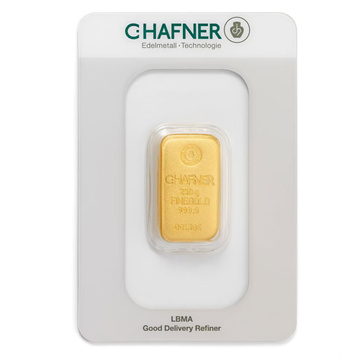 Отлято златно кюлче 250 г C. Hafner
