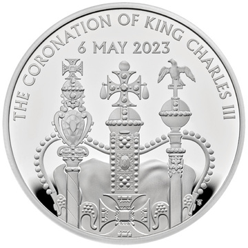 The Coronation of His Majesty King Charles III £5 Srebro 2023 Proof 