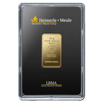 Sztabka Złota 20 g Heimerle Meule 