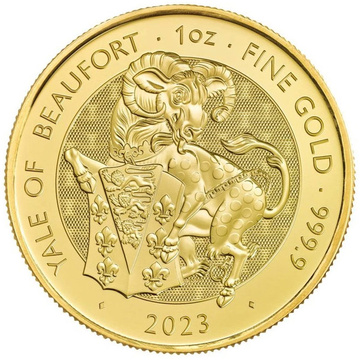 The Royal Tudor Beasts: The Yale Of Beaufort 1 uncja Złota 2023 