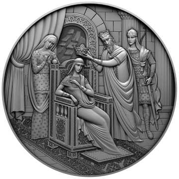 Niue: The Knight in the Panther’s Skin - The Coronation of Tinatin $1 Srebro 2021 Antique Finish