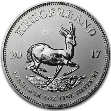 Krugerrand 1 uncja Srebra 2017 (50. rocznica)