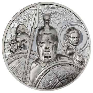 Cook Islands: Sparta 1 uncja Srebra 2023 Proof Ultra High Relief 