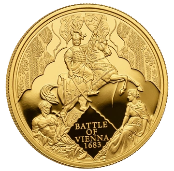 Комплект златни монети Битката при Виена 41,98 г злато 2023 Пруф
