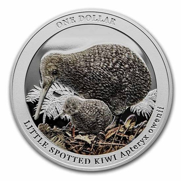 Kiwi barevná 1 unce stříbra 2022 Proof