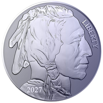 Titanová medaile Americký bizon 1 unce titanu 2027