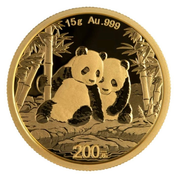  Zlatá mince Panda 15g