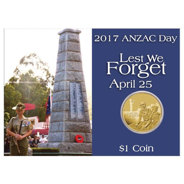 Anzac Day: Australský zpravodajský sbor Hliníková mince 2017 (mince v kartě)
