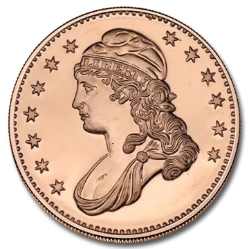 Capped Bust 1 unce mědi