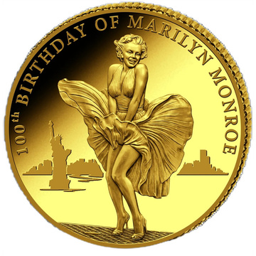 Kongo: 100. výročí narození Marilyn Monroe 0,5 gramu Zlato 2026