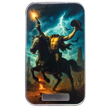 Slitek Scottsdale Mint - Headless Cowboy kolorovaný 1 unce Stříbra 2025