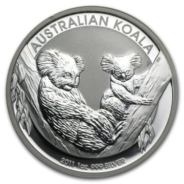 Koala 1 unce stříbra 2011