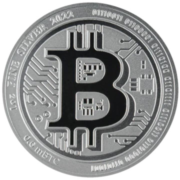 Niue: Bitcoin (Queen Elizabeth II) 1 oz Silver 2022