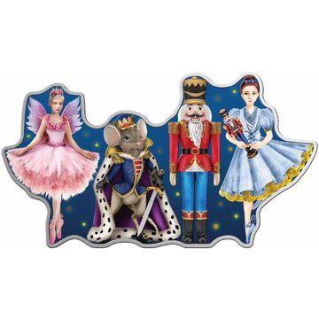 Stříbrná mince Solomon Islands: Nutcracker on Stage kolorovaná 1 unce stříbra 2026 Reverse Proof