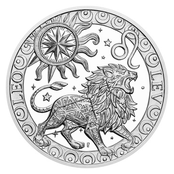 Stříbrná medaile Znamení zvěrokruhu - Lev 20 g stříbra 2026 Proof