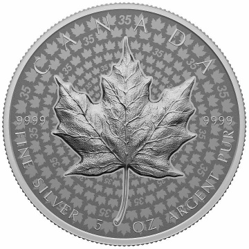 Canadian Maple Leaf 5 oz Silver 2023 Proof Ultra High Relief