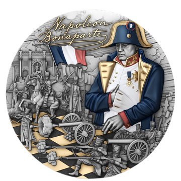 Niue: Visionaries in History – Napoleon Bonaparte pozlacená 2 unce Stříbra 2025 Antiqued Coin