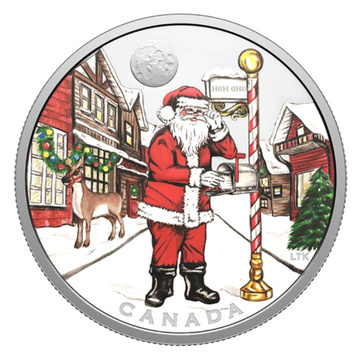 Kanada: Dear Santa kolorovaný 1 unce Stříbra 2025 Proof