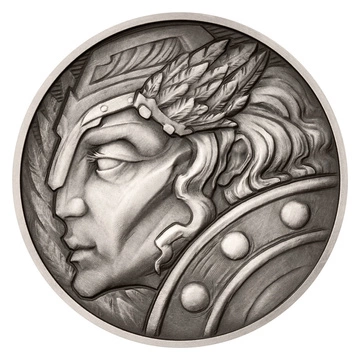 Niue: Mythological Figures - Valkýra Stand 1 unce Stříbra 2025 Antiqued Coin