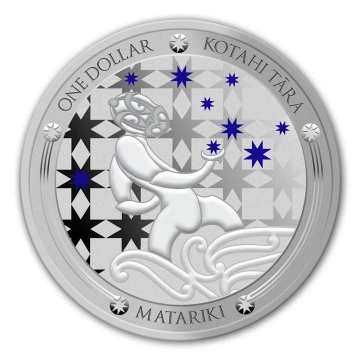 Matariki barevná 1 unce stříbra 2022 Proof