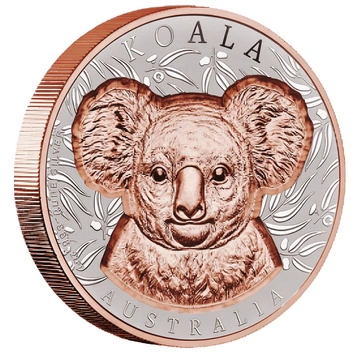 Niue: Native Impressions - Koala 1 oz Silver 2025 Gilded Prooflike Super Incused
