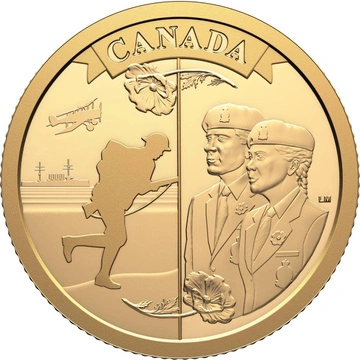 Kanada – 100. výročí The Royal Canadian Legion 100 CAD zlato Proof 2026