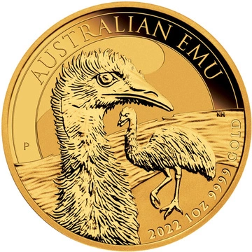 Australský Emu 1 unce zlata 2022