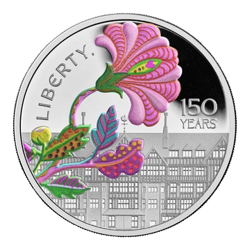  150. výročí Liberty kolorovaná £5 stříbro 2025 Proof