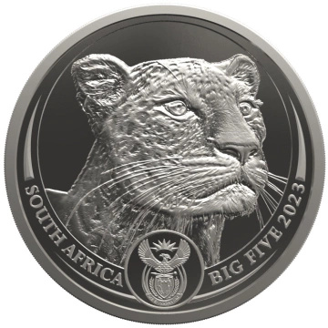 Big Five II: Levhart 1 unce platiny 2023 Proof