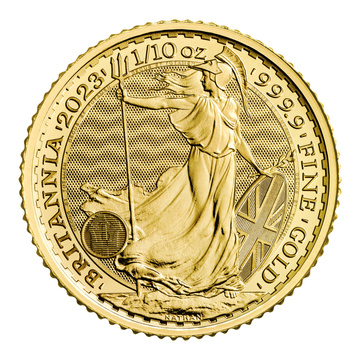 Britannia – královna Alžběta II. 1/10 unce zlata 2023