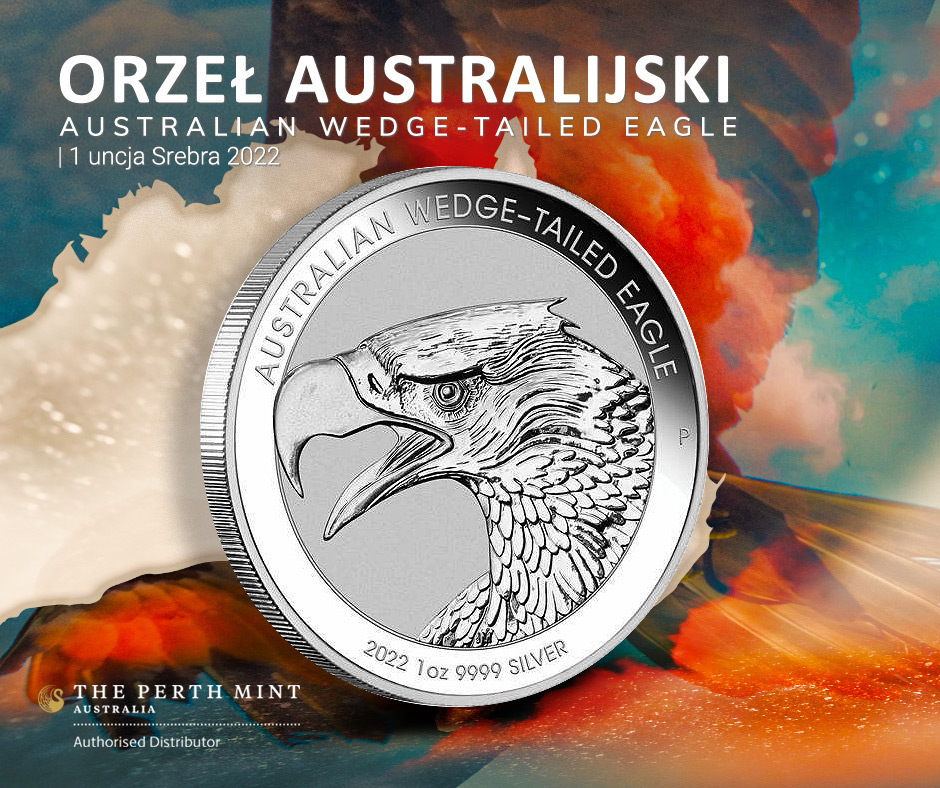 Orzeł Australijski 1 uncja Srebra 2022 The perth Mint