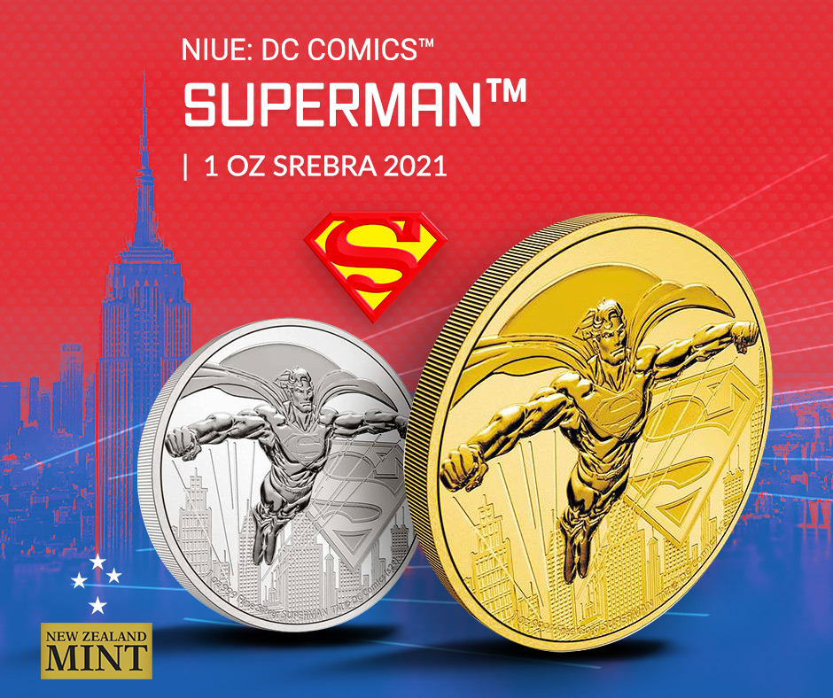 Niue: DC Comics - Superman 1 uncja Złota 2021