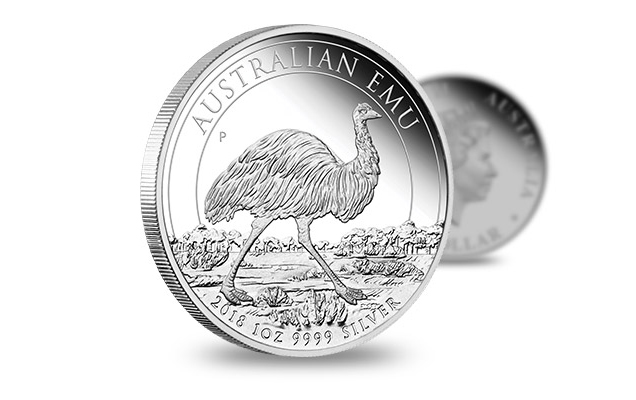 Australijski Emu 2018, srebrna moneta proof, 1 uncja