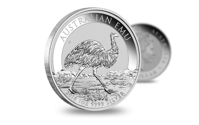 Australijski Emu 2018, srebrna moneta, 1 uncja
