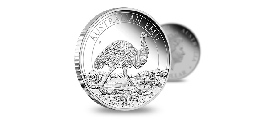 Australijski Emu 2018, srebrna moneta proof, 1 uncja