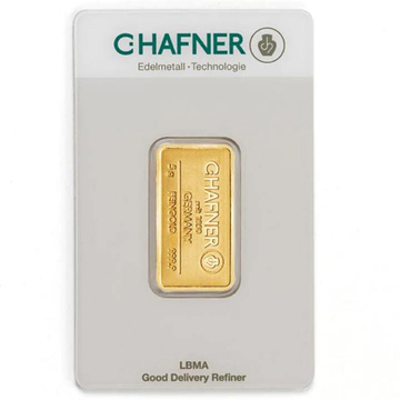 Goldbarren 5 g C Hafner