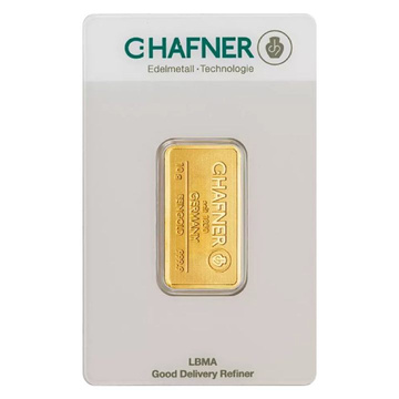 Goldbarren 10 g C Hafner