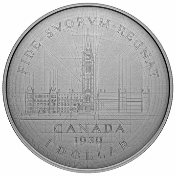 Canada: Emanuel Hahn’s Original Sketch - Parliament 5 oz Silver 2024 Antiqued Coin