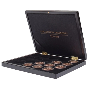 Leuchtturm - Presentation Case Volterra for 19 x 1/4 Euro commemorative coins "Collection des Sports" Empty