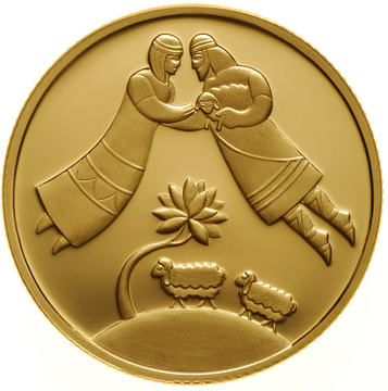 Jacob and Rachel 10 NIS Gold 2003 Proof 