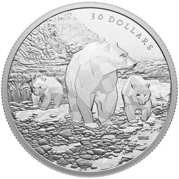 Canada: Multifaceted Animal Family - Grizzly Bears 2 oz Silber 2023 Proof Coin